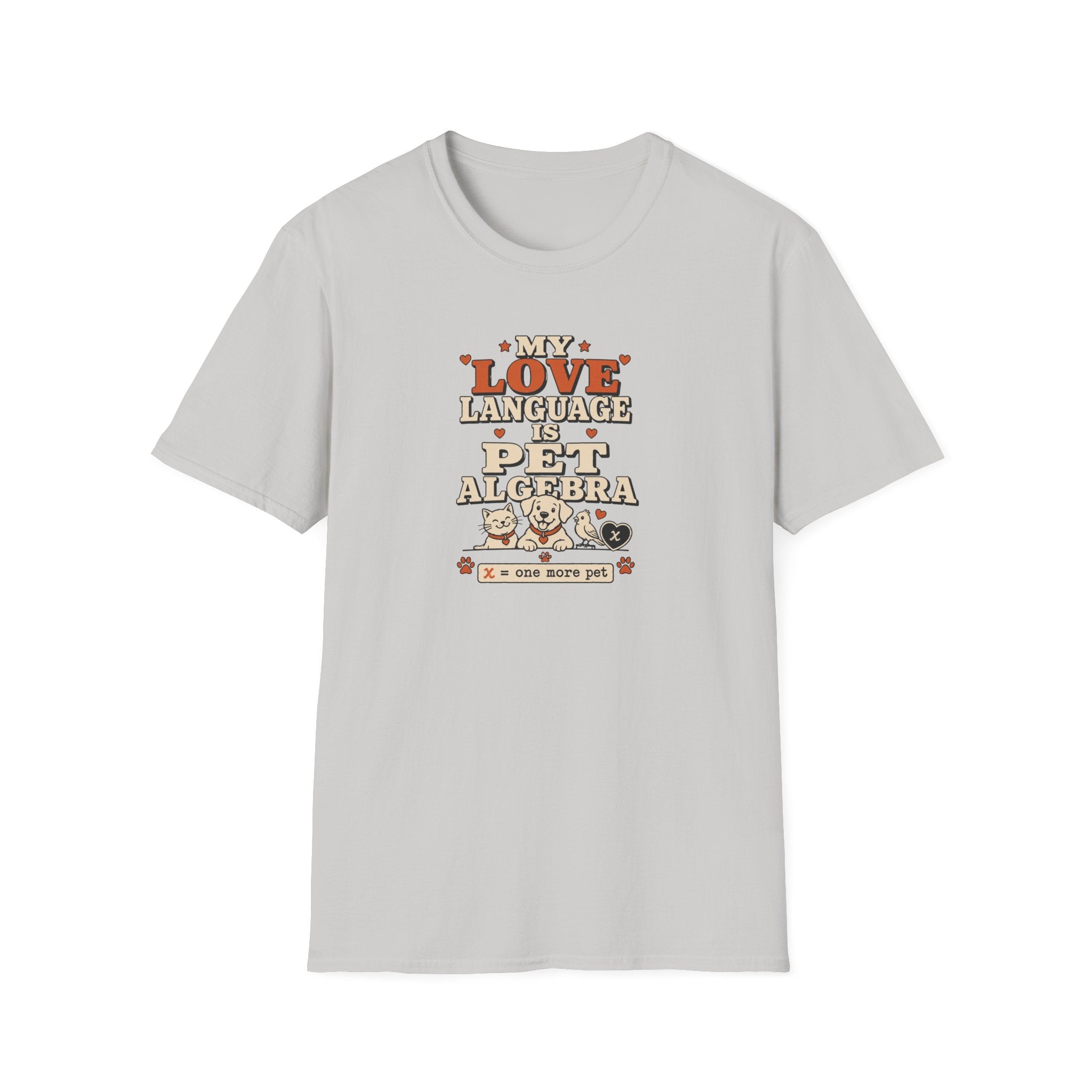 "My Love Language is Pet Algebra" Cute Retro Pet Lover Tee