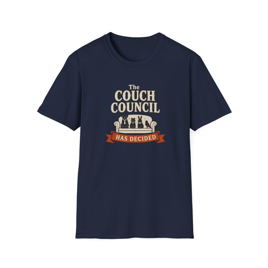 'The Couch Council Has Decided' Funny Pet Lounge Tee