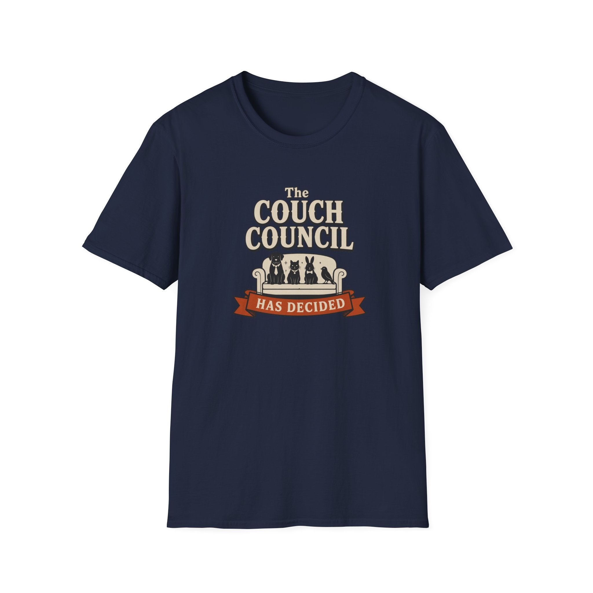 'The Couch Council Has Decided' Funny Pet Lounge Tee