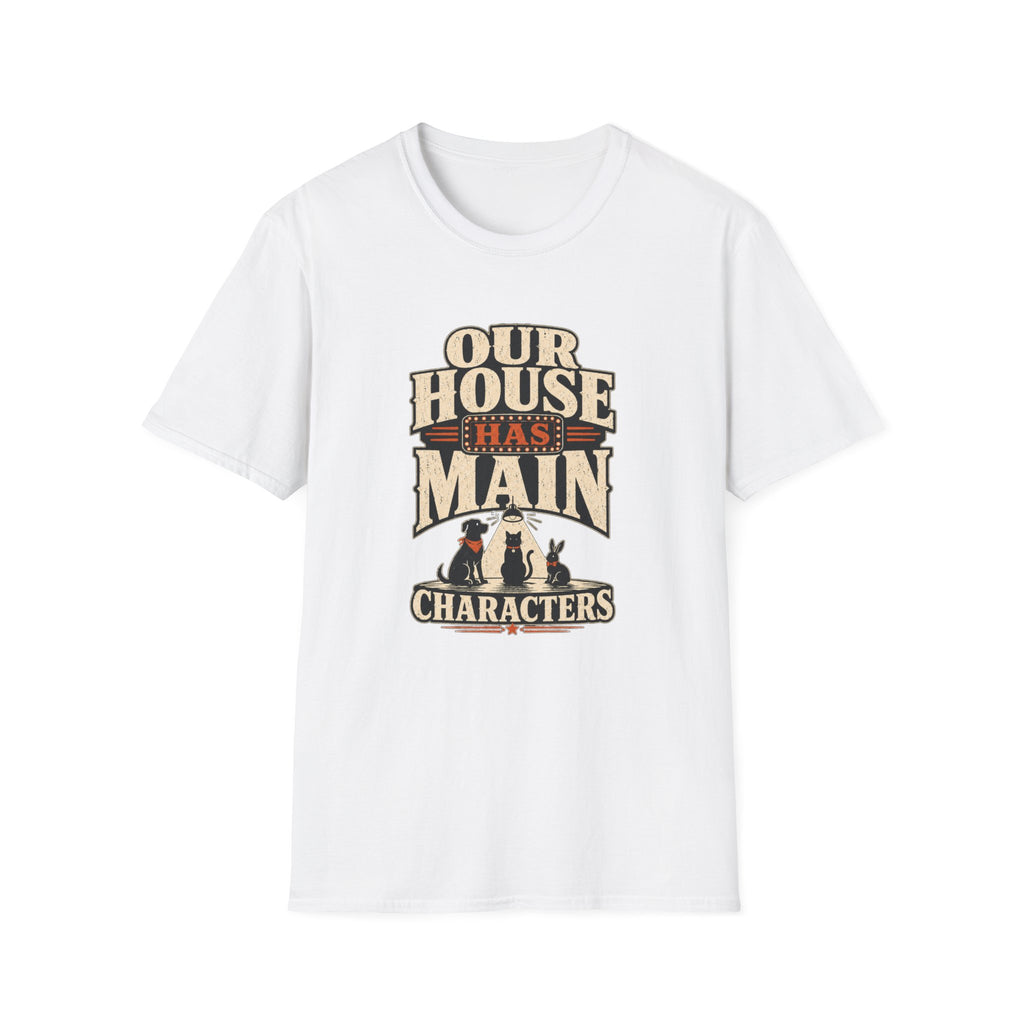 "Our House Has Main Characters" Vintage Graphic Tee