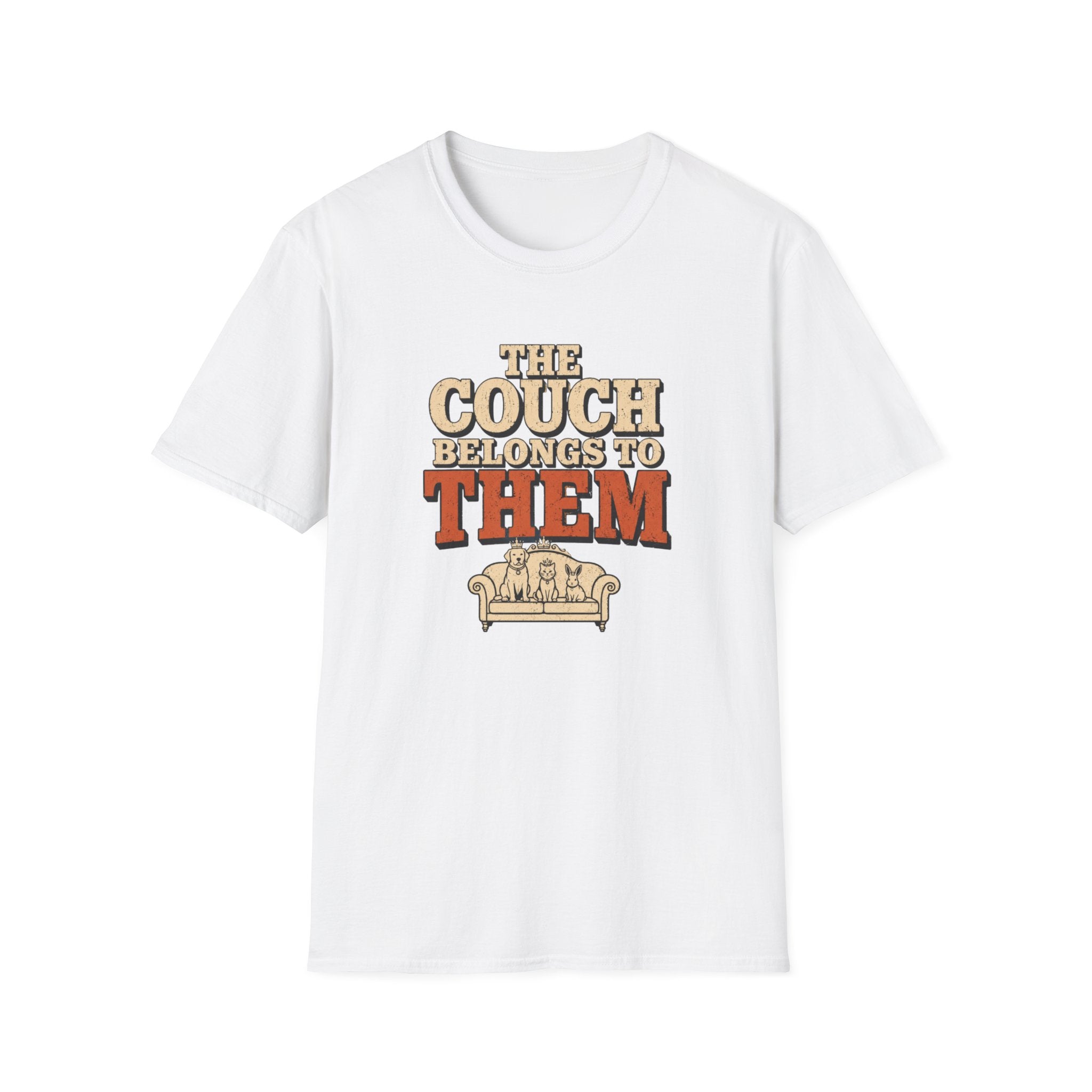 "The Couch Belongs to Them" Retro Graphic Tee