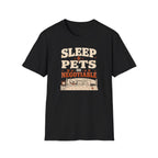 “Sleep Divided By Pets Equals Negotiable” Vintage Retro Pet Lover Tee