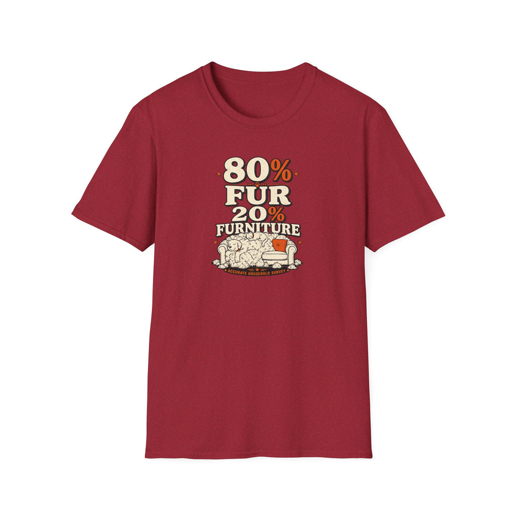 80% Fur 20% Furniture Cat & Dog Lover Graphic Tee