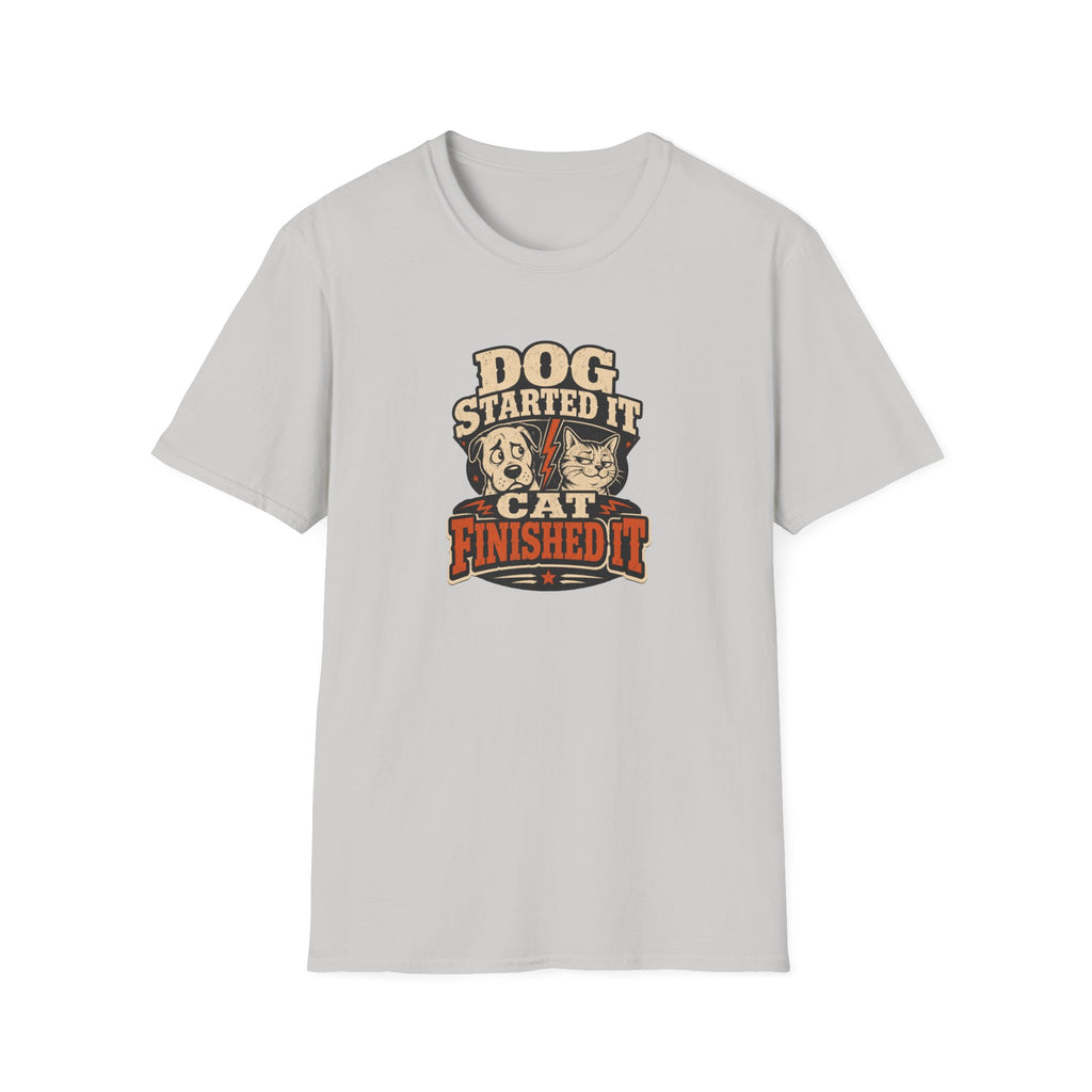 Dog Started It Cat Finished It T-Shirt