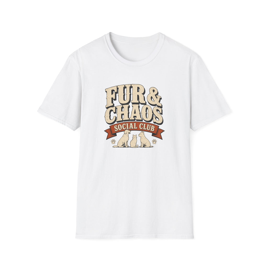 Fur & Chaos Social Club T-Shirt — Funny Pet Lover Tee