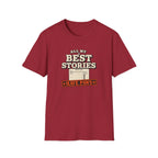 "All My Best Stories Have Paws" Vintage Library Card Pet Tee