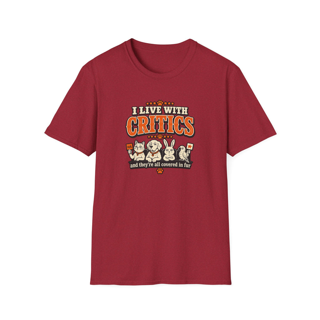 I Live With Critics Cute Pet Parents Tee