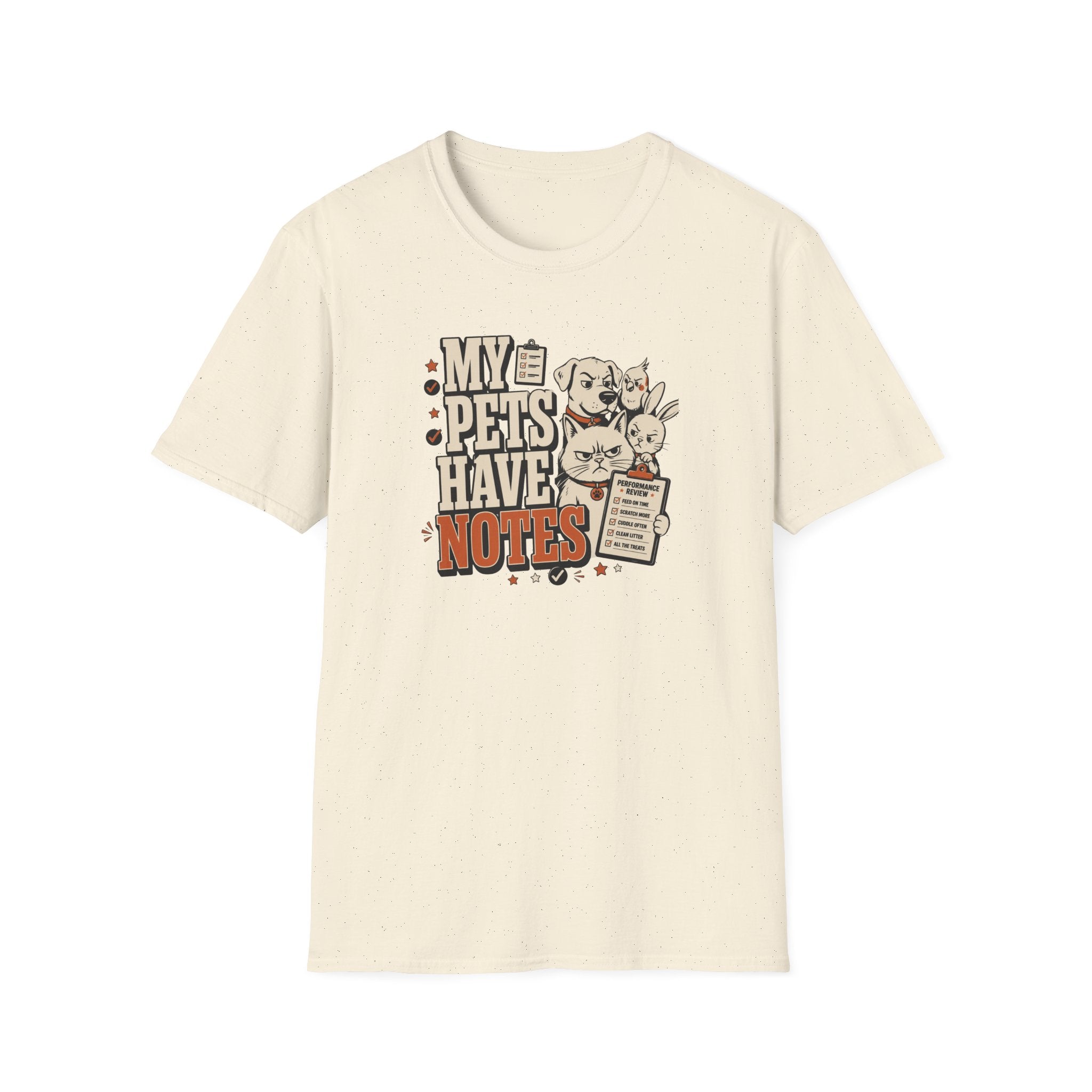"My Pets Have Notes" Cute Vintage Pet Lover Graphic Tee
