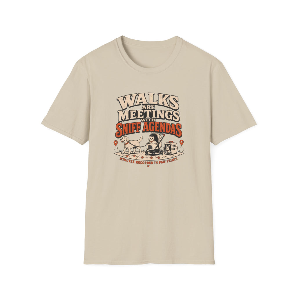 Walks Are Meetings With Sniff Agendas T-Shirt