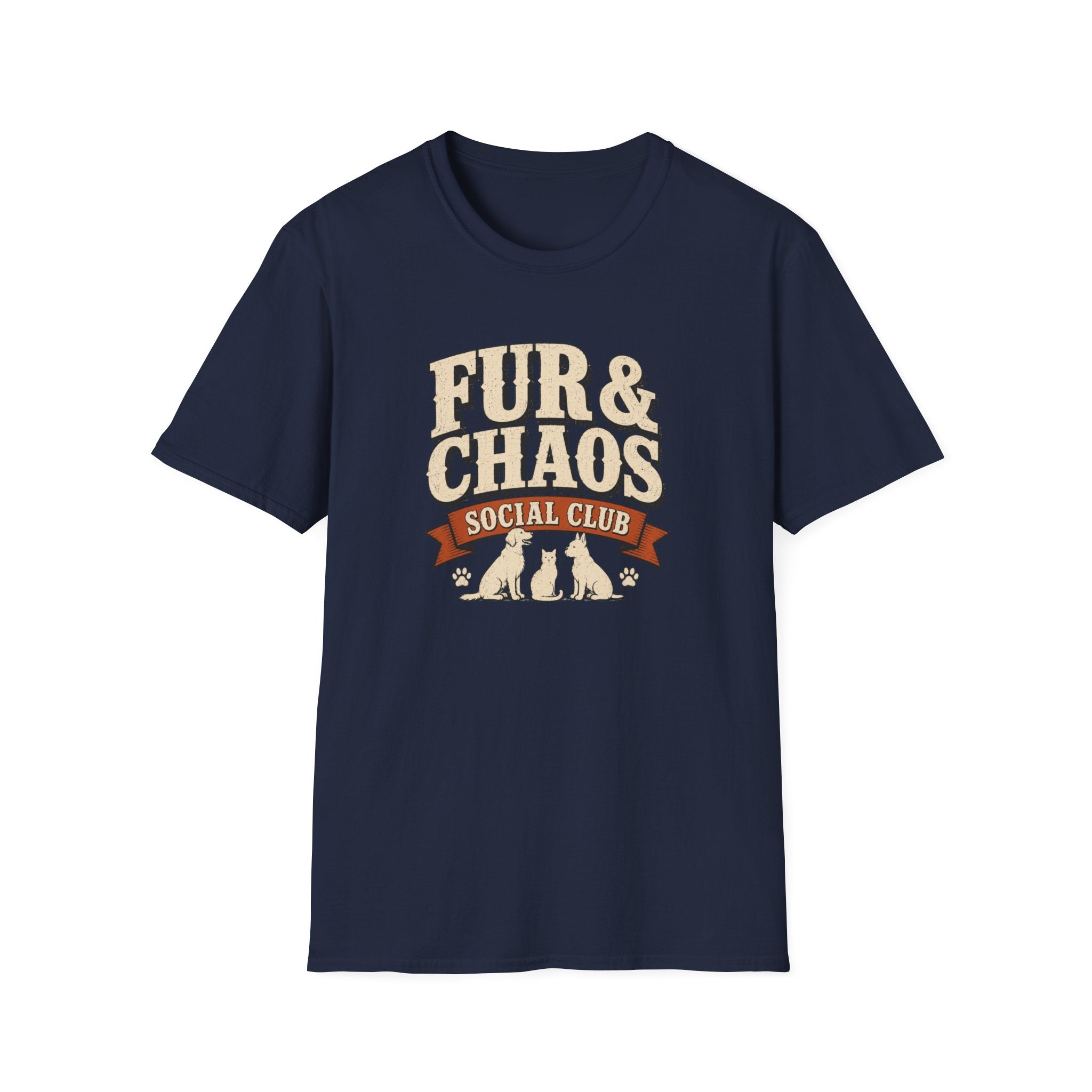 Fur & Chaos Social Club T-Shirt — Funny Pet Lover Tee