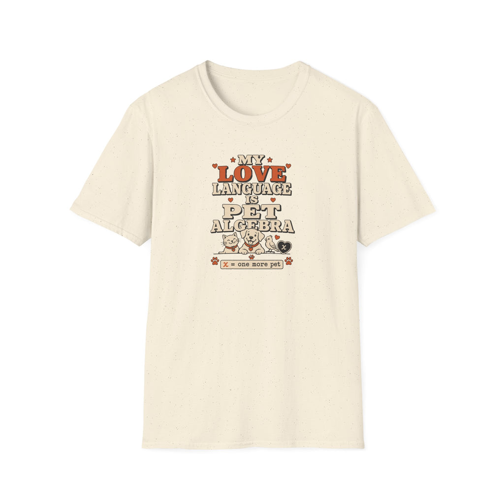 "My Love Language is Pet Algebra" Cute Retro Pet Lover Tee