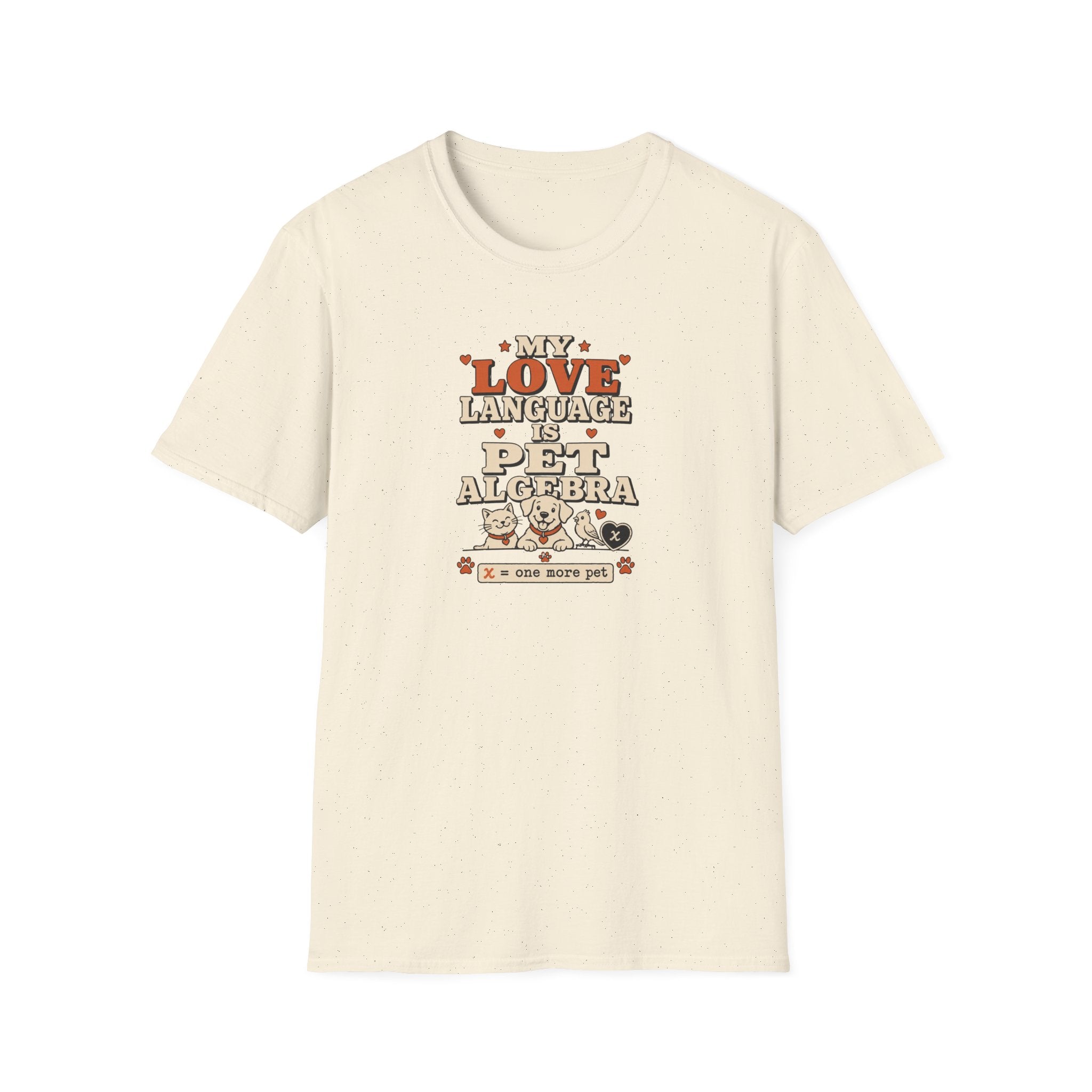 "My Love Language is Pet Algebra" Cute Retro Pet Lover Tee