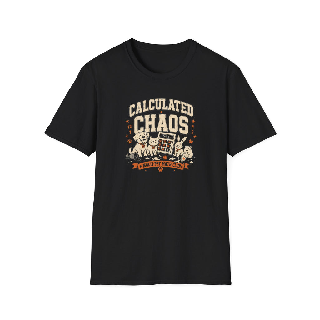 Calculated Chaos — Cute Pets & Math Pun Graphic Tee