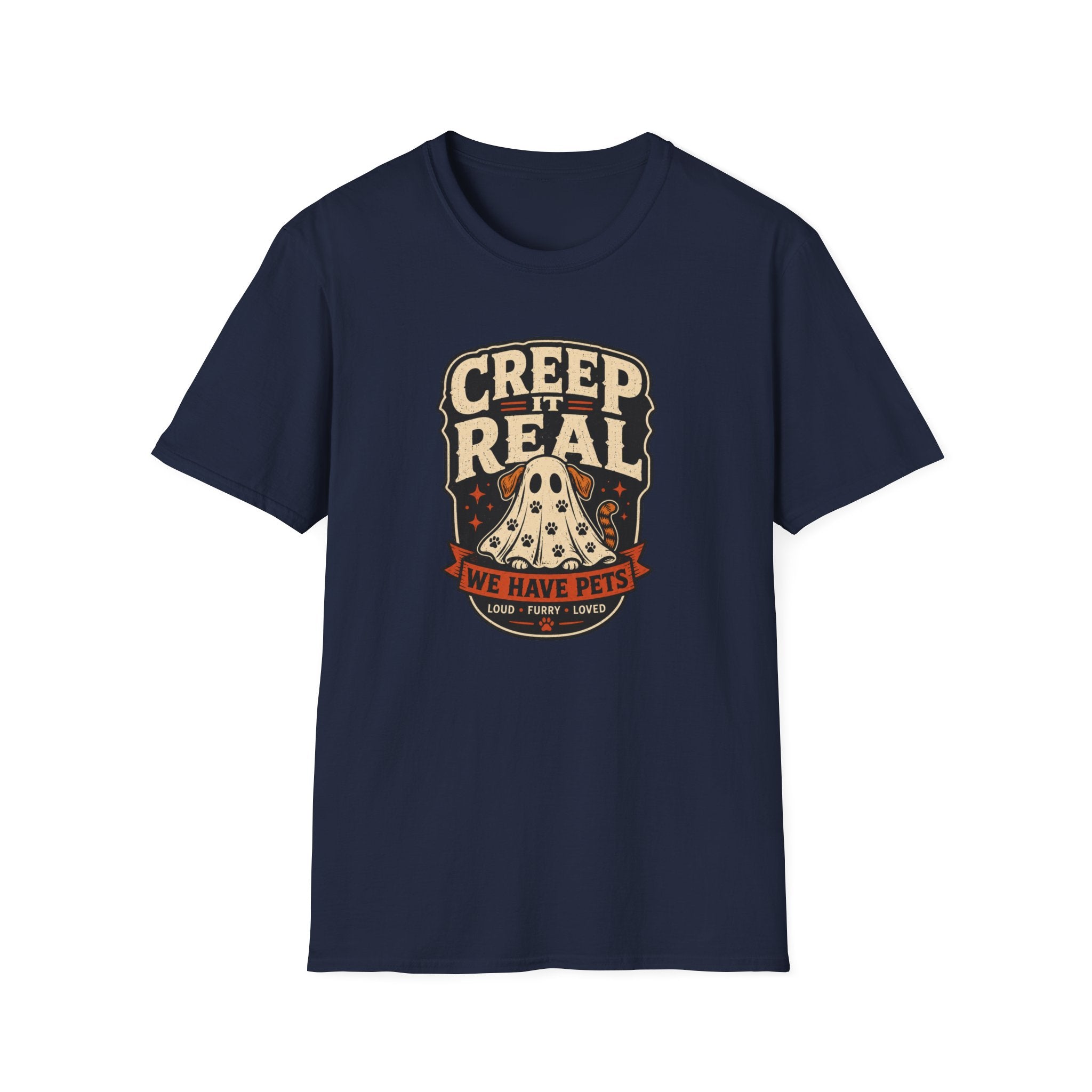 Creep It Real — Retro Multi-Pet Ghost Halloween Tee