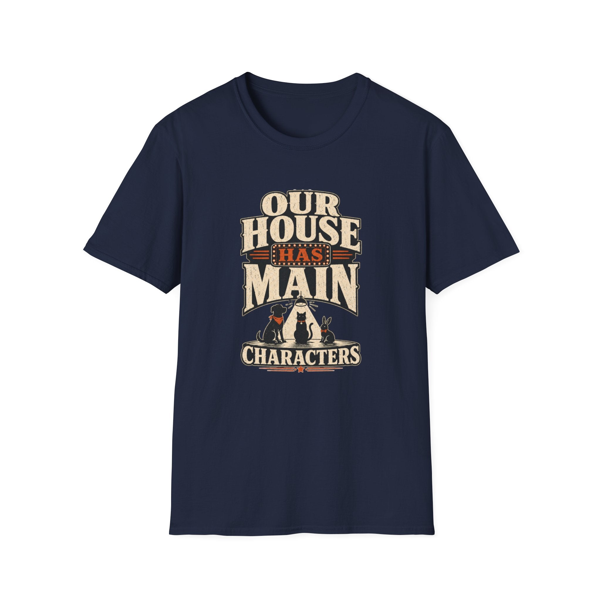 "Our House Has Main Characters" Vintage Graphic Tee