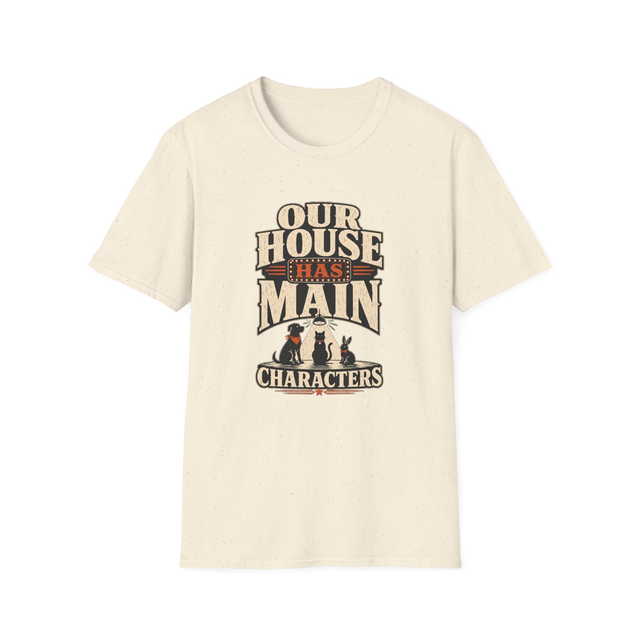 "Our House Has Main Characters" Vintage Graphic Tee