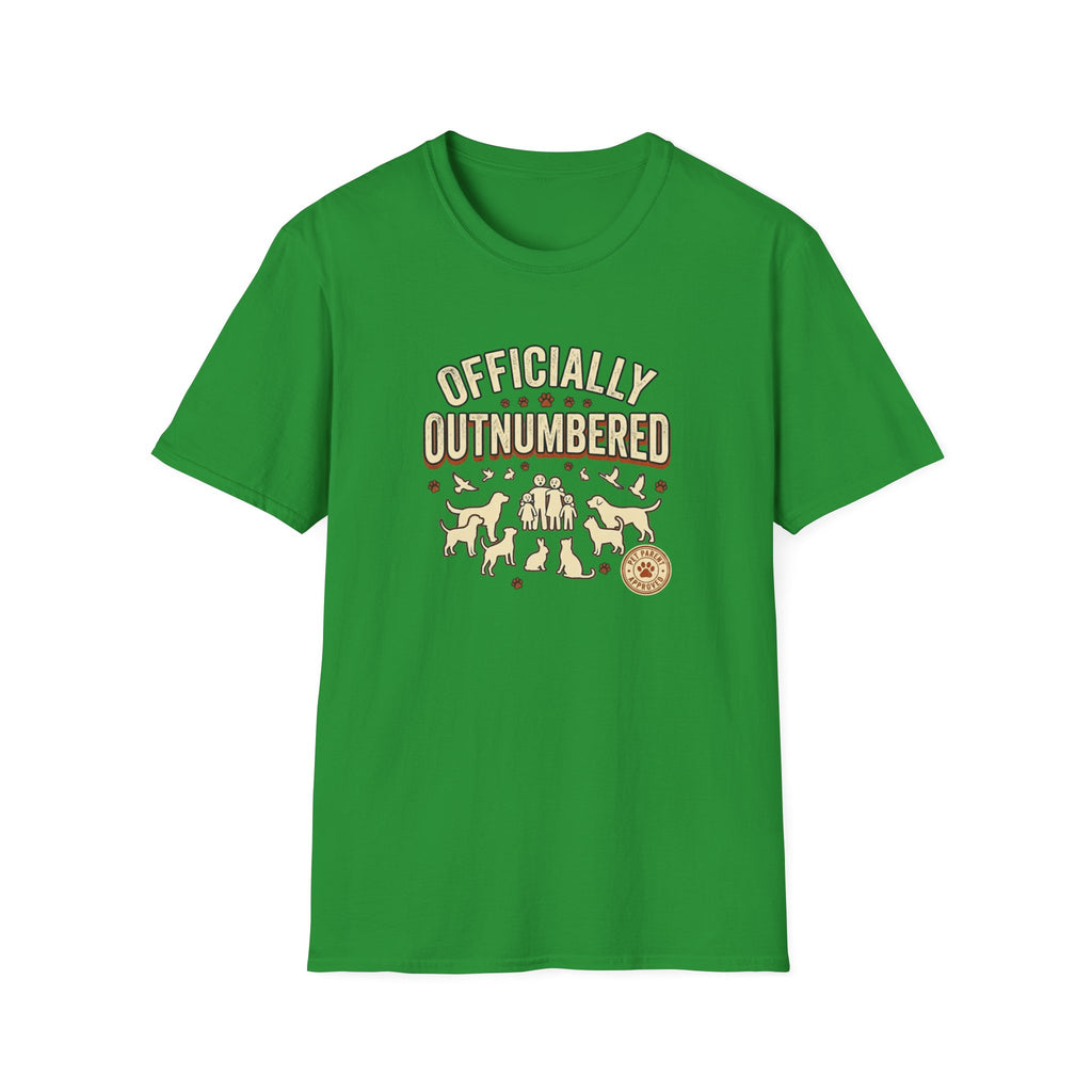 Officially Outnumbered T-Shirt — Funny Family & Pet Graphic Tee