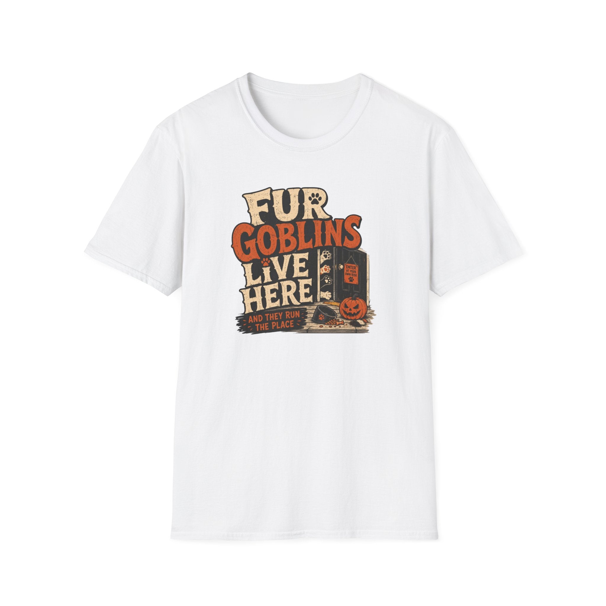 “Fur Goblins Live Here” Multi-Pet Halloween Tee
