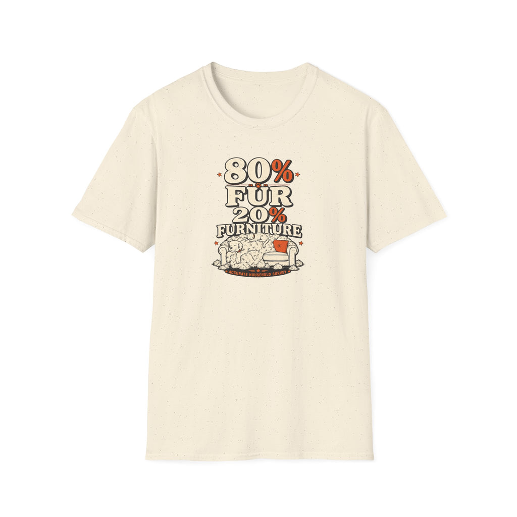80% Fur 20% Furniture Cat & Dog Lover Graphic Tee