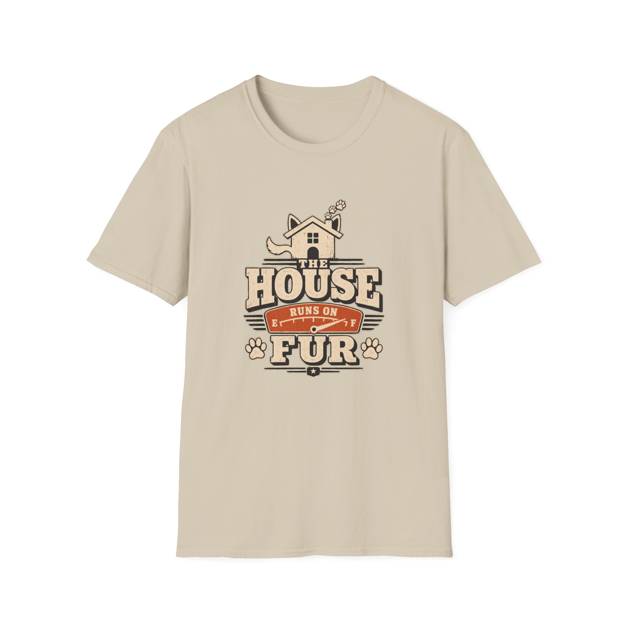 Pet Lover T‑Shirt — "The House Runs on Fur" Cozy Rescue & Dog Mom Tee