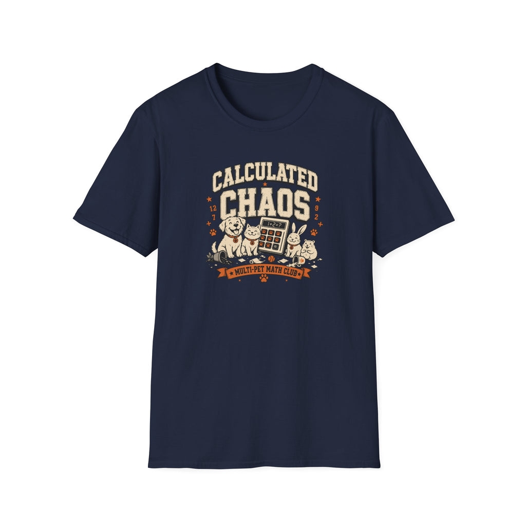Calculated Chaos — Cute Pets & Math Pun Graphic Tee