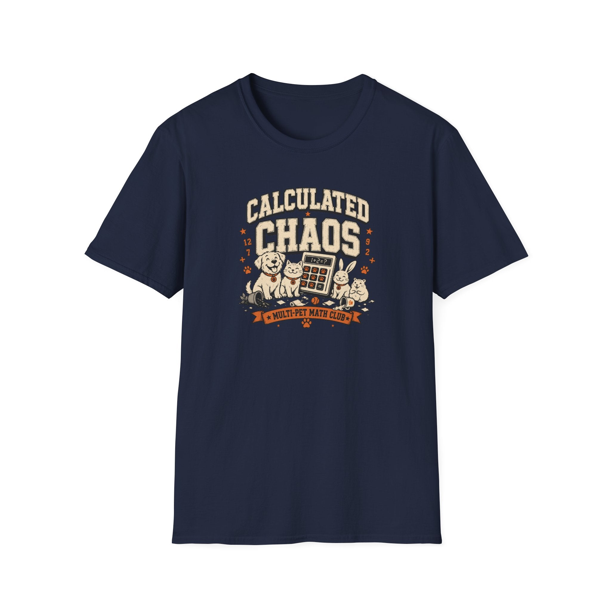 Calculated Chaos — Cute Pets & Math Pun Graphic Tee