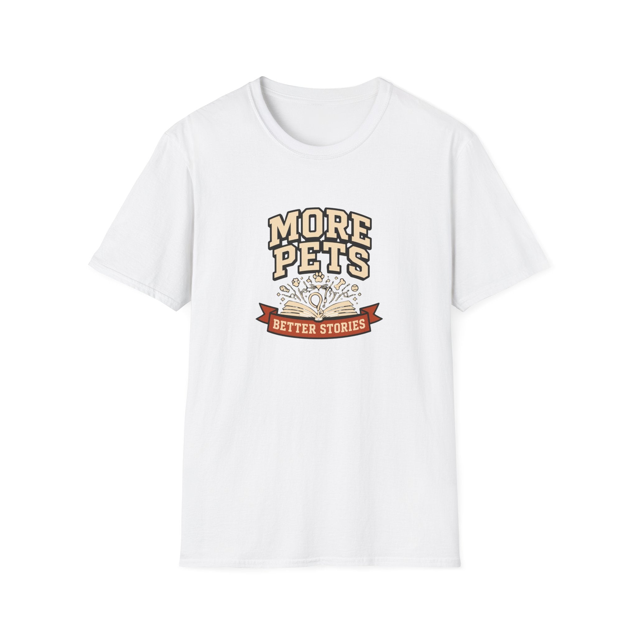 “More Pets, Better Stories” Graphic Tee (Pet Lover Shirt)