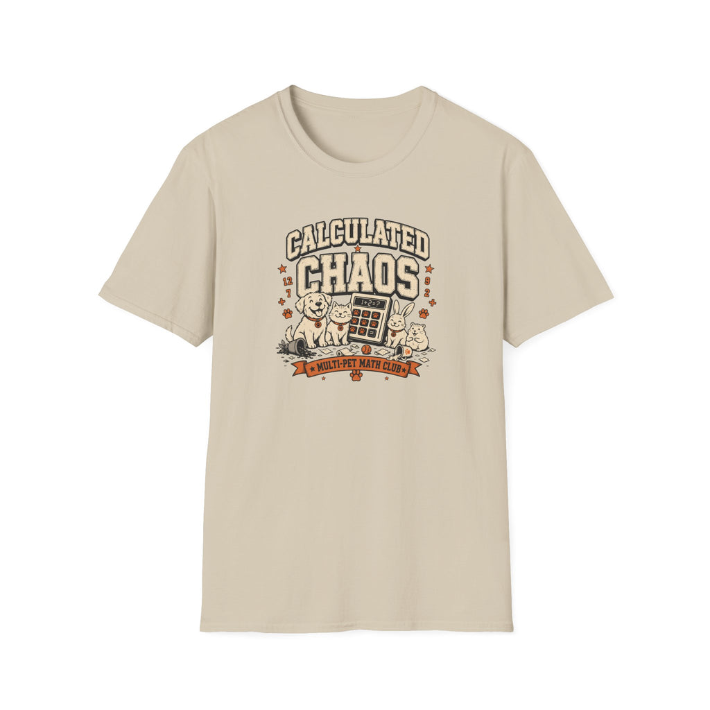 Calculated Chaos — Cute Pets & Math Pun Graphic Tee