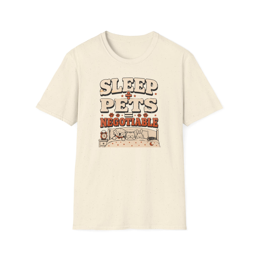 “Sleep Divided By Pets Equals Negotiable” Vintage Retro Pet Lover Tee