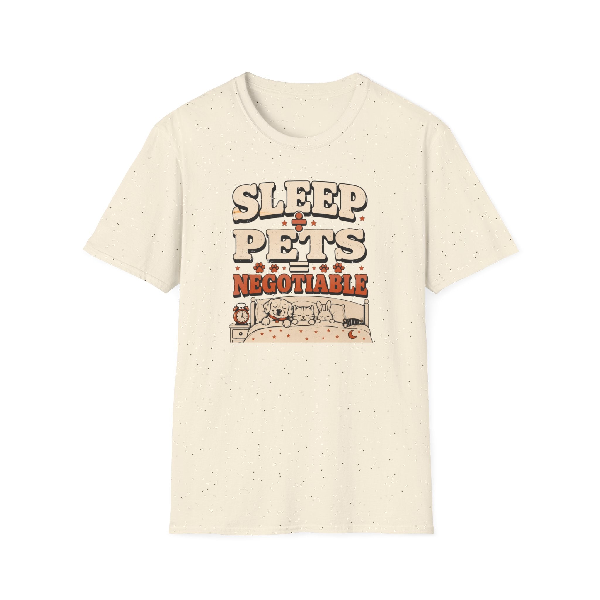 “Sleep Divided By Pets Equals Negotiable” Vintage Retro Pet Lover Tee