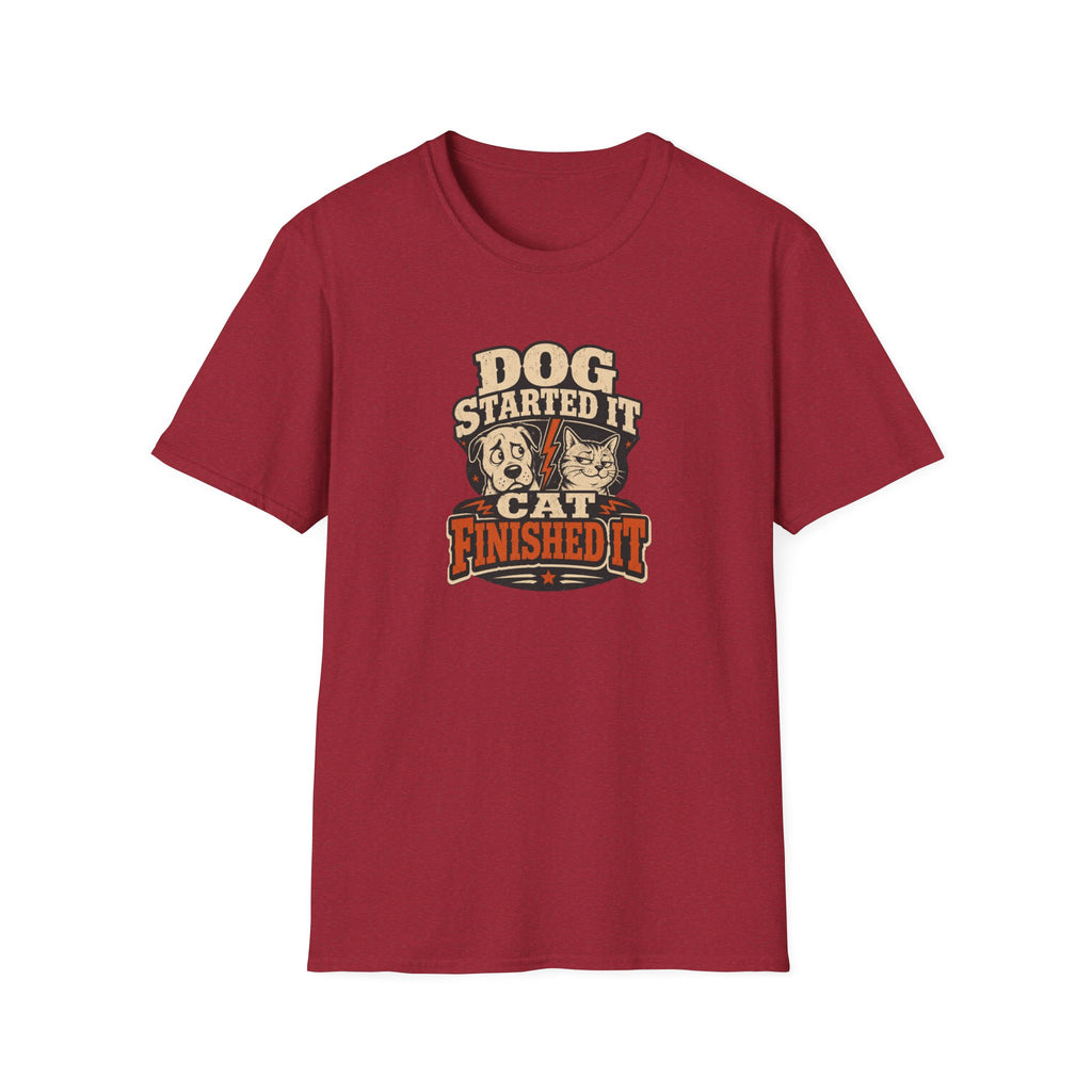 Dog Started It Cat Finished It T-Shirt