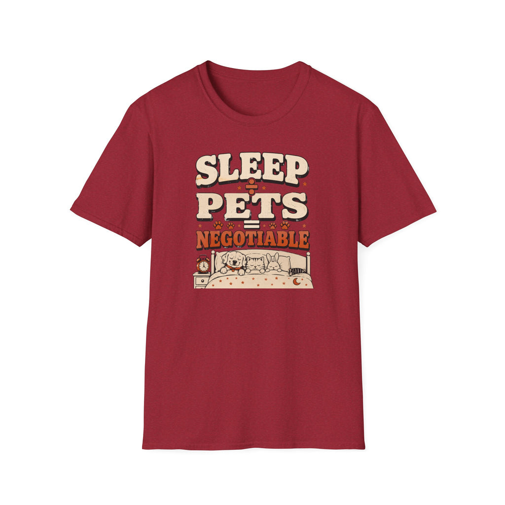 “Sleep Divided By Pets Equals Negotiable” Vintage Retro Pet Lover Tee
