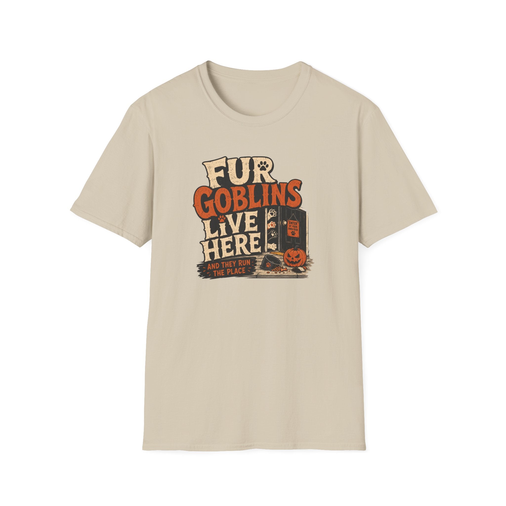 “Fur Goblins Live Here” Multi-Pet Halloween Tee
