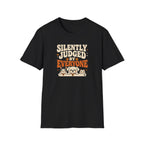 "Silently Judged by Everyone" Retro Graphic Tee (Cute Pets)