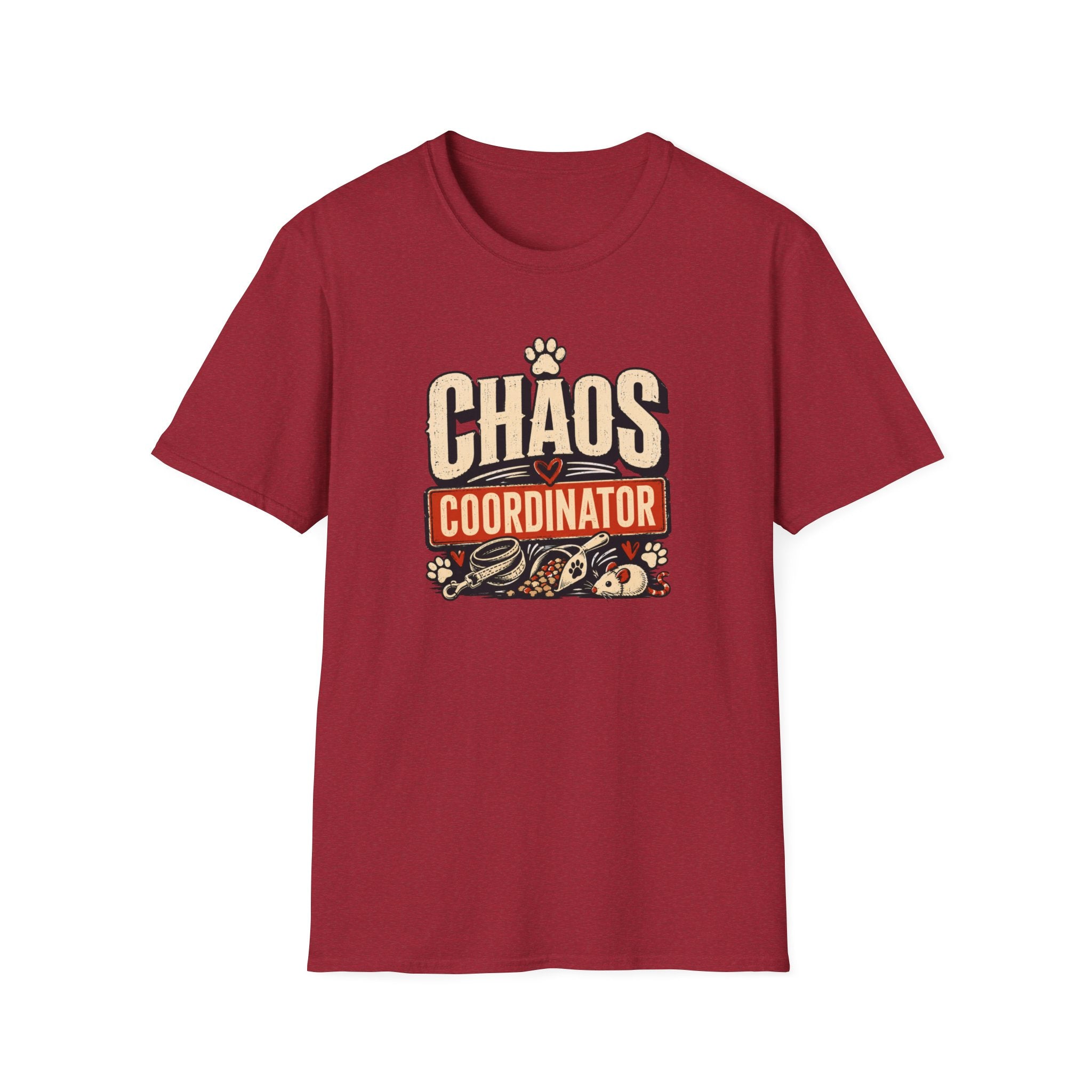 Chaos Coordinator T-Shirt — Funny Pet Mom Shirt with Paw Graphic