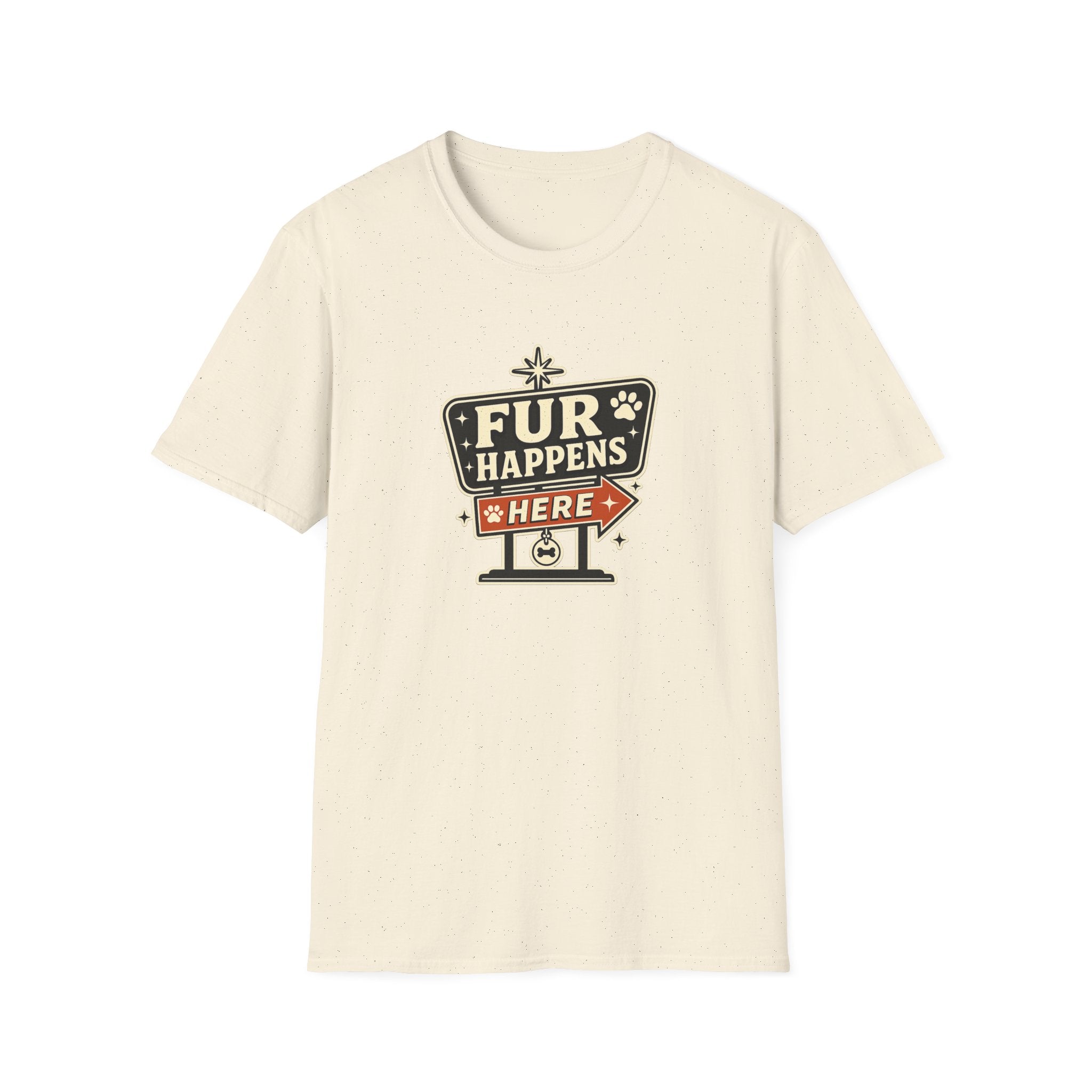 "Fur Happens Here" Retro Pet Lover Tee