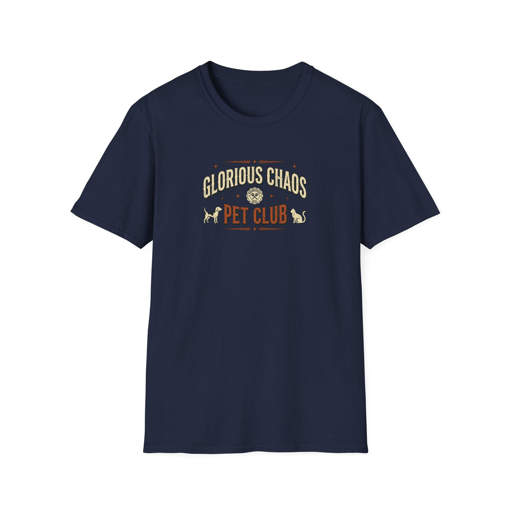 "Glorious Chaos Pet Club" Graphic Tee for Dog & Cat Lovers