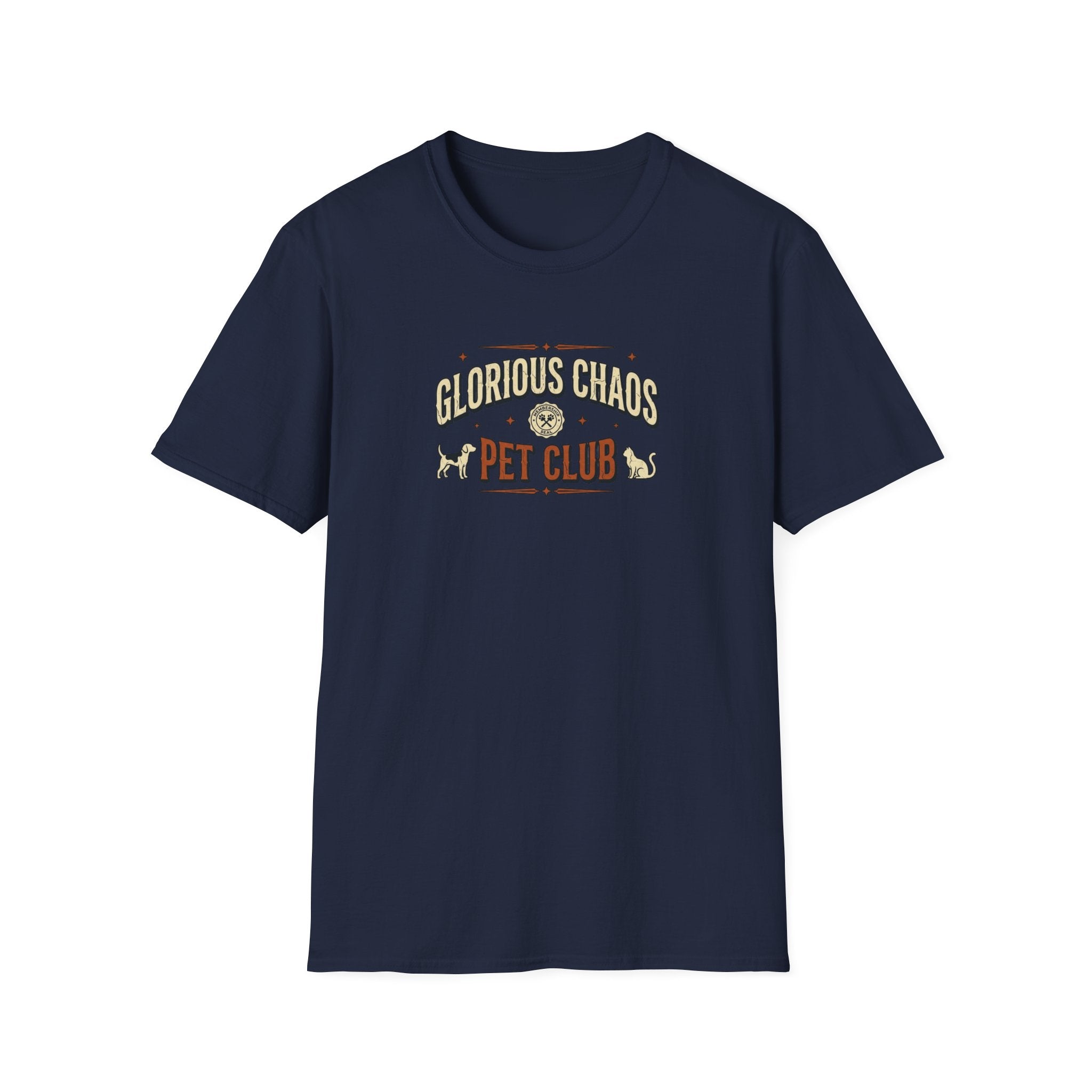 "Glorious Chaos Pet Club" Graphic Tee for Dog & Cat Lovers