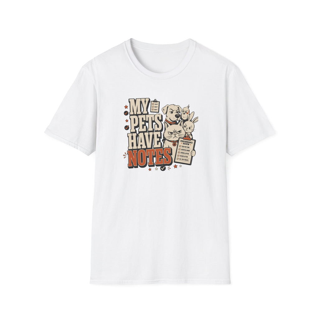 "My Pets Have Notes" Cute Vintage Pet Lover Graphic Tee