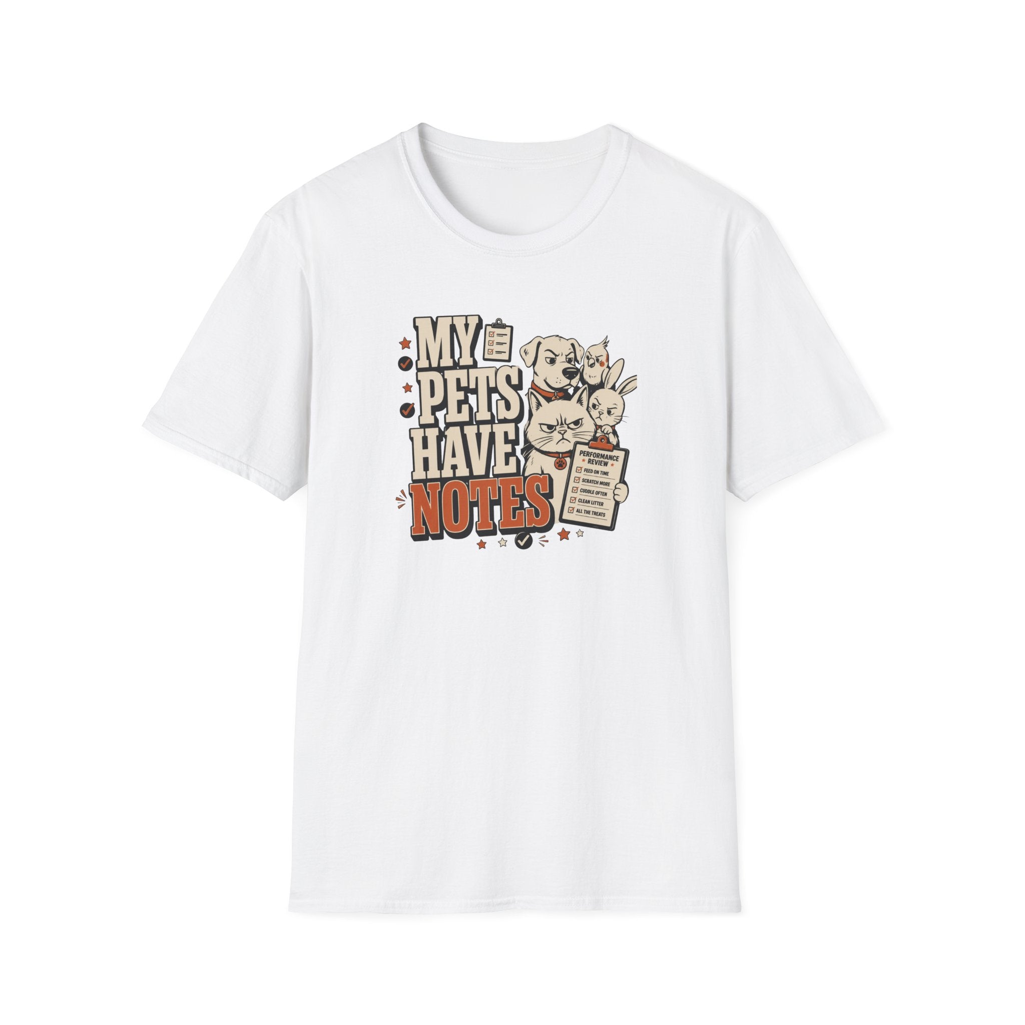 "My Pets Have Notes" Cute Vintage Pet Lover Graphic Tee
