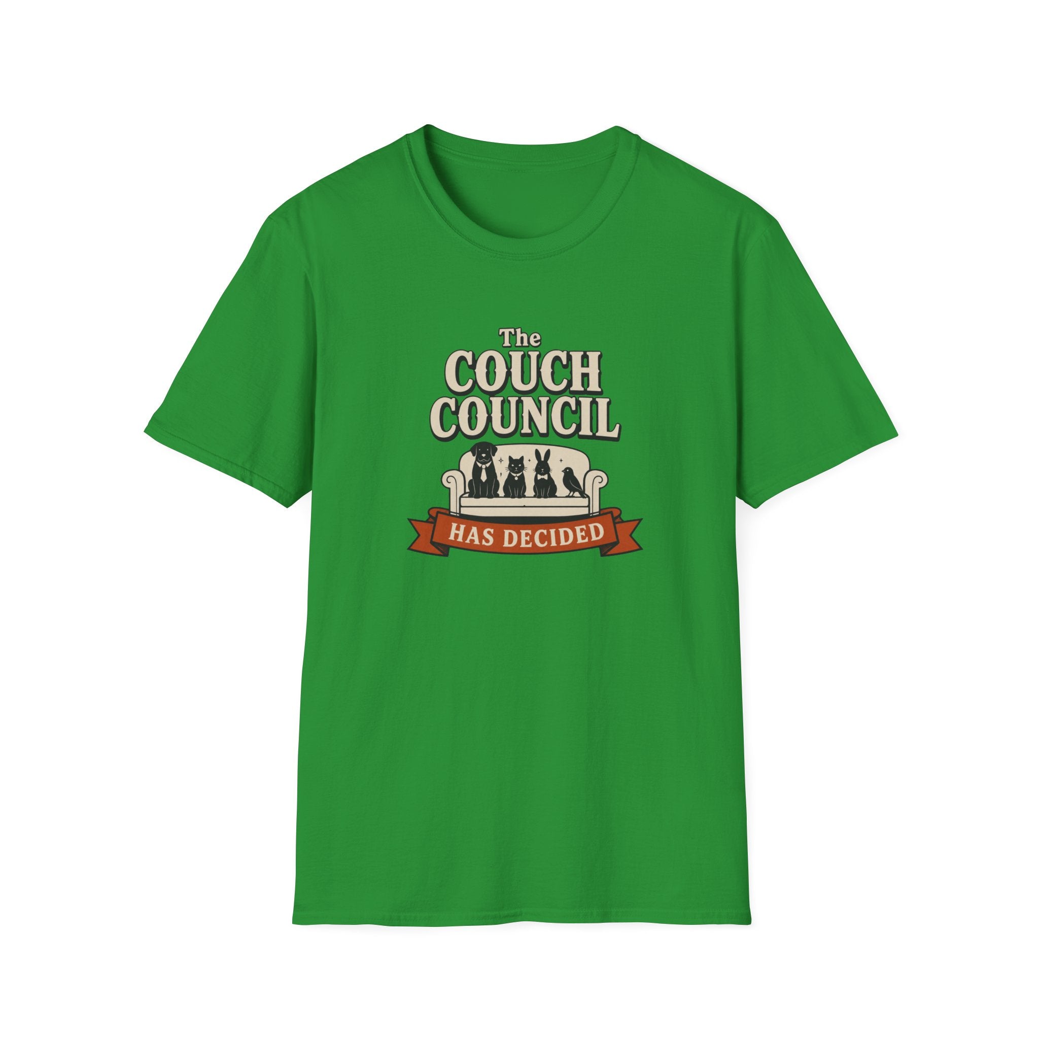 'The Couch Council Has Decided' Funny Pet Lounge Tee