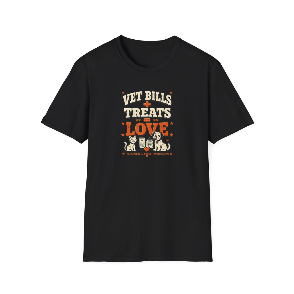 Vet Bills + Treats = Love — Funny Dog & Cat Pet Owner Tee