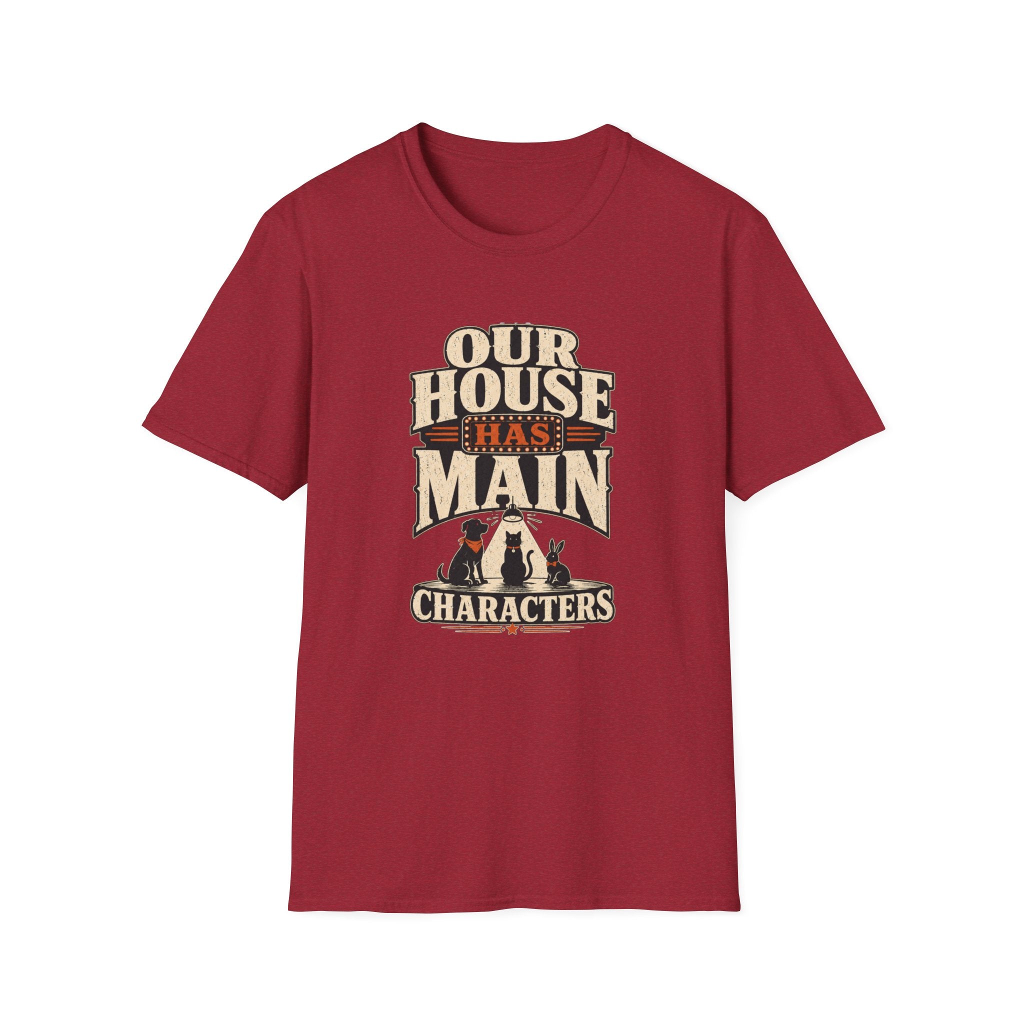 "Our House Has Main Characters" Vintage Graphic Tee