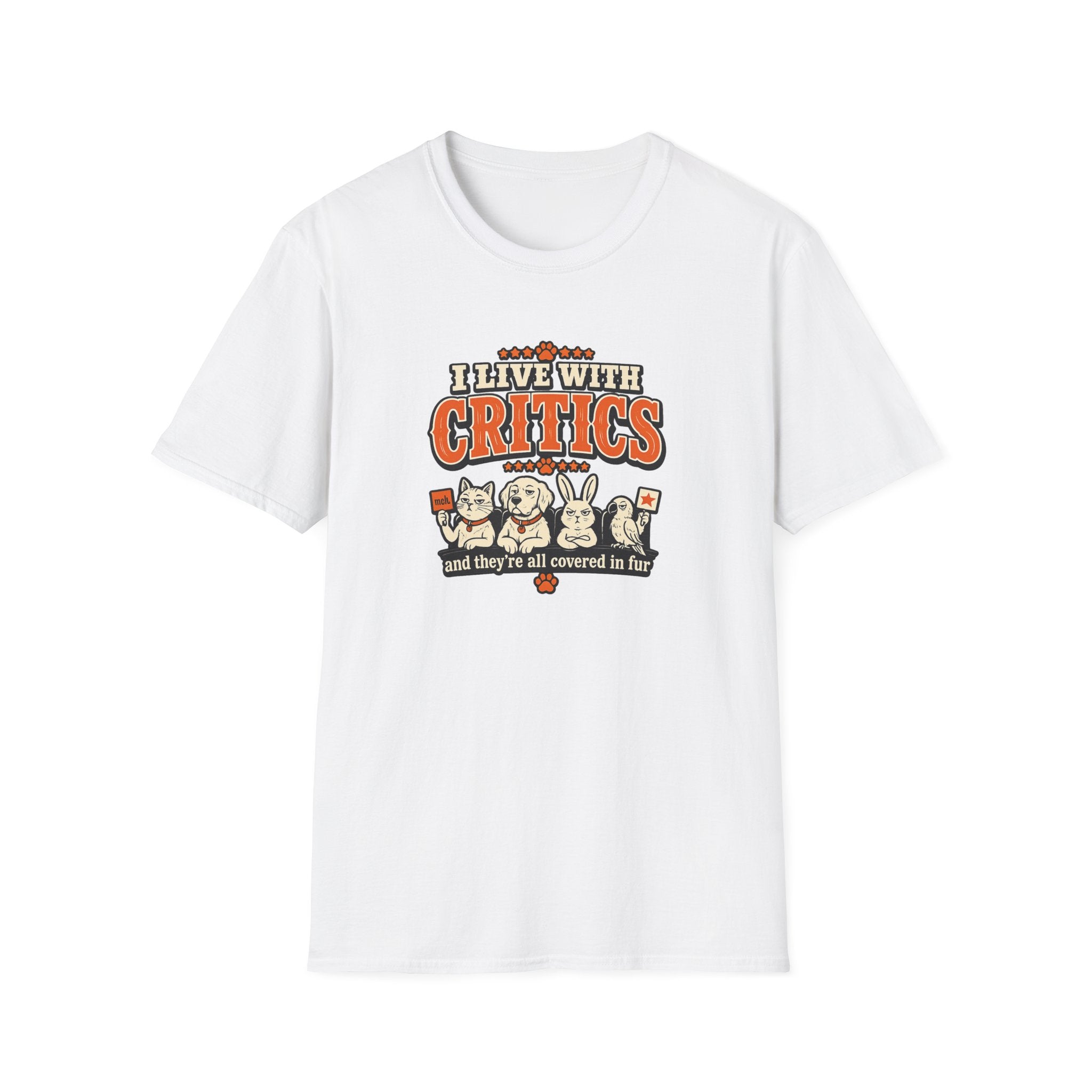 I Live With Critics Cute Pet Parents Tee