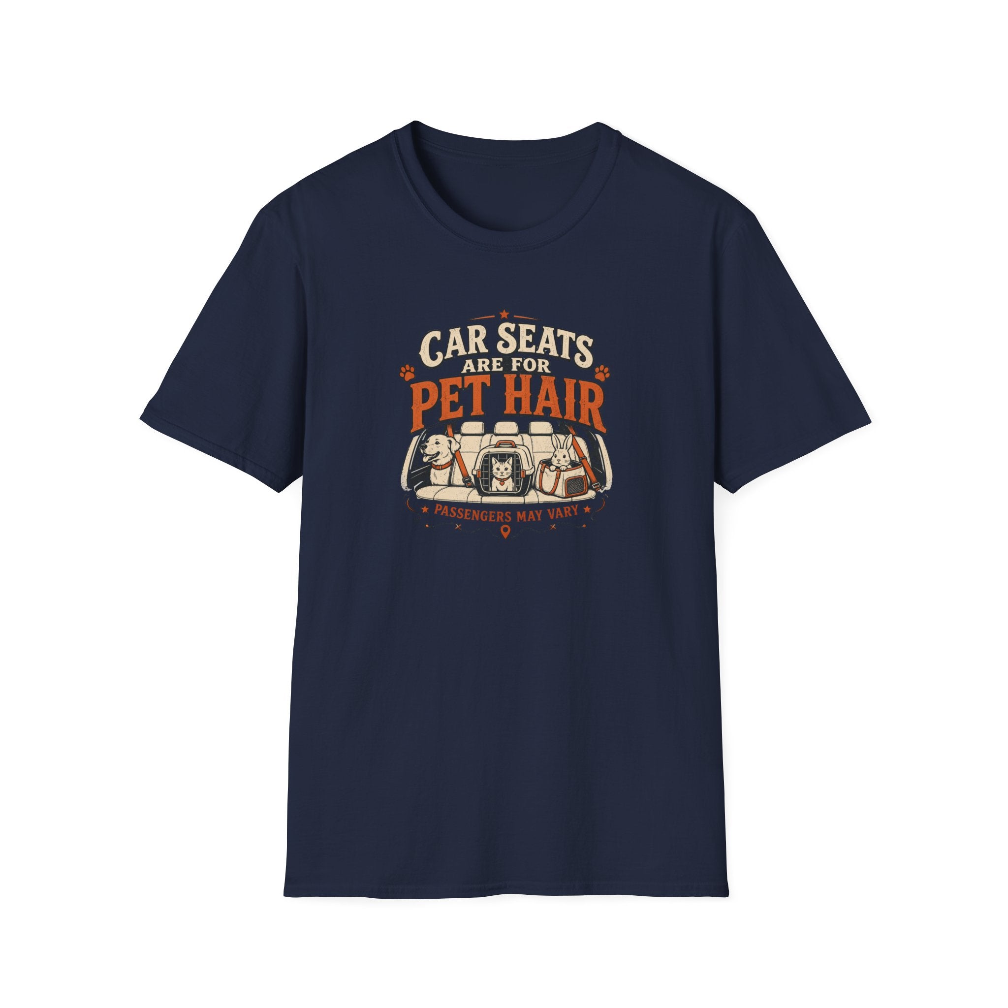 "Car Seats Are For Pet Hair" Graphic Tee for Dog & Cat Lovers