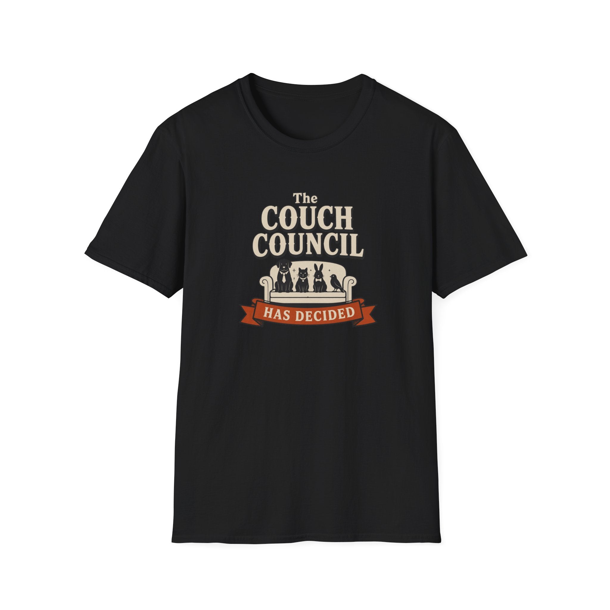 'The Couch Council Has Decided' Funny Pet Lounge Tee