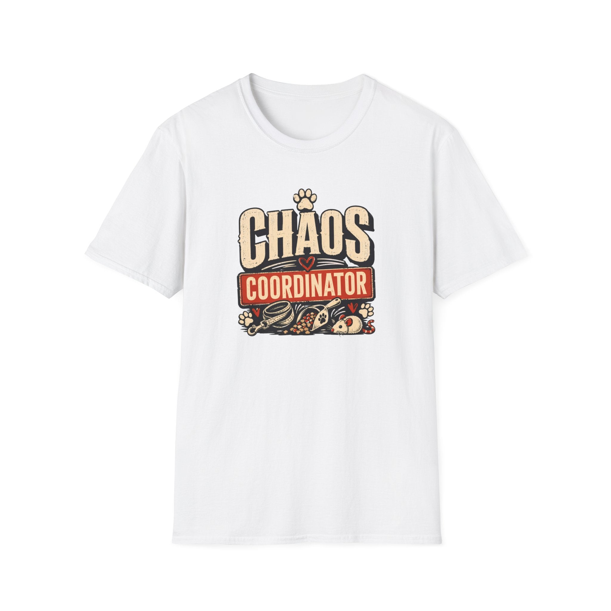 Chaos Coordinator T-Shirt — Funny Pet Mom Shirt with Paw Graphic
