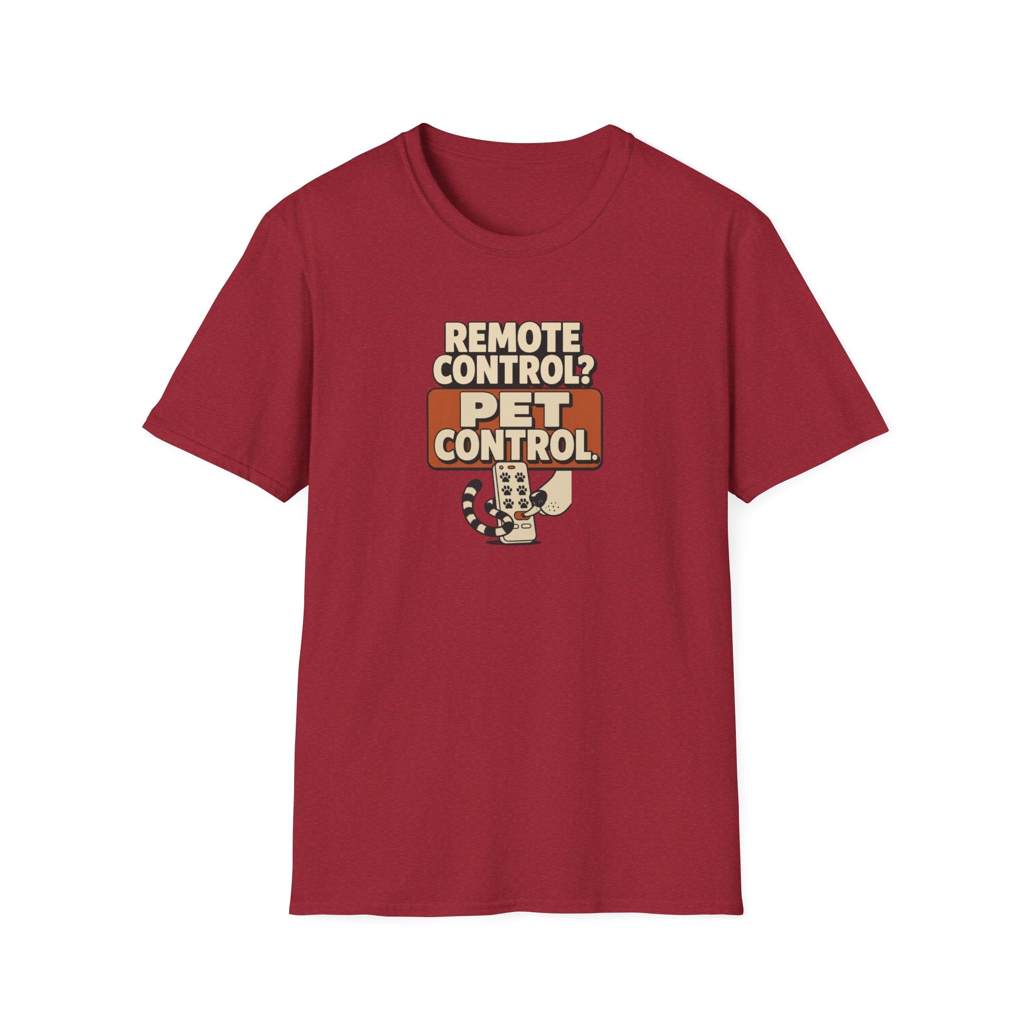 Pet Control T‑Shirt — "Remote Control? Pet Control." Retro Graphic Tee for Pet Lovers