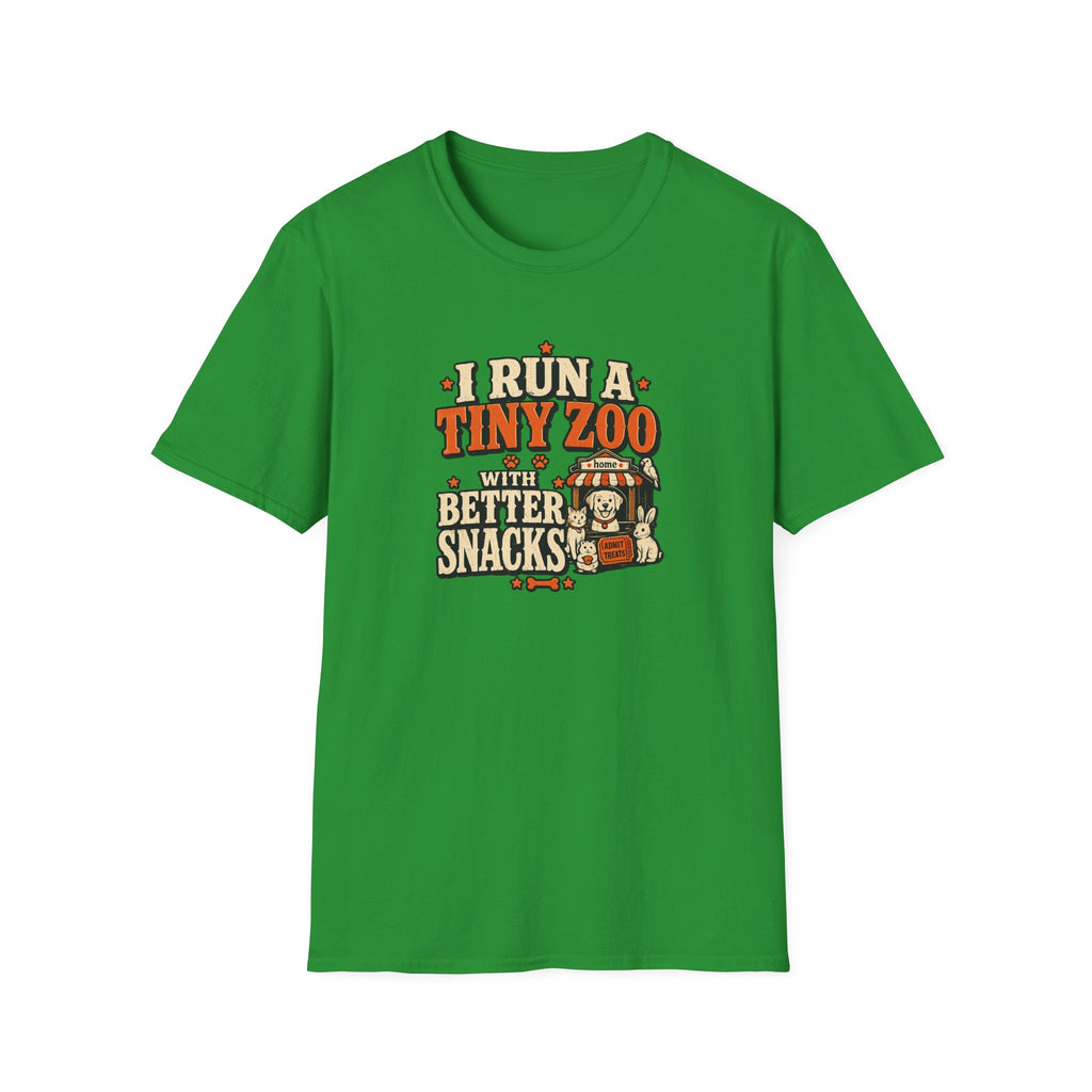 “I Run a Tiny Zoo With Better Snacks” Cute Animal Graphic Tee