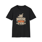 Pet Lover T‑Shirt — "The House Runs on Fur" Cozy Rescue & Dog Mom Tee